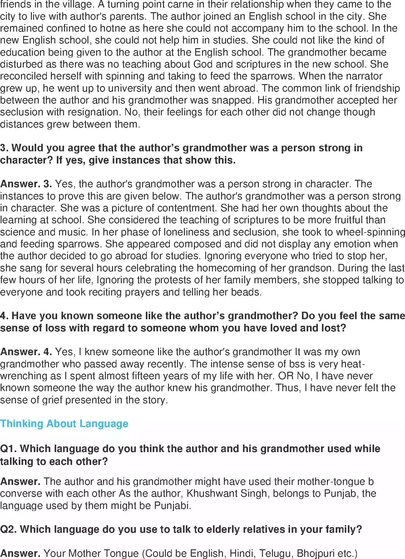 UP Board Solution 11 English 1. The Portrait of lady Image 3