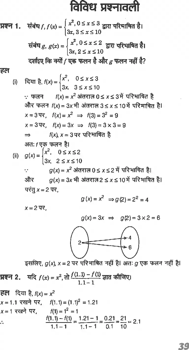 UP Board Solution 11 Maths 2. संबंध एवं फलन Image 11