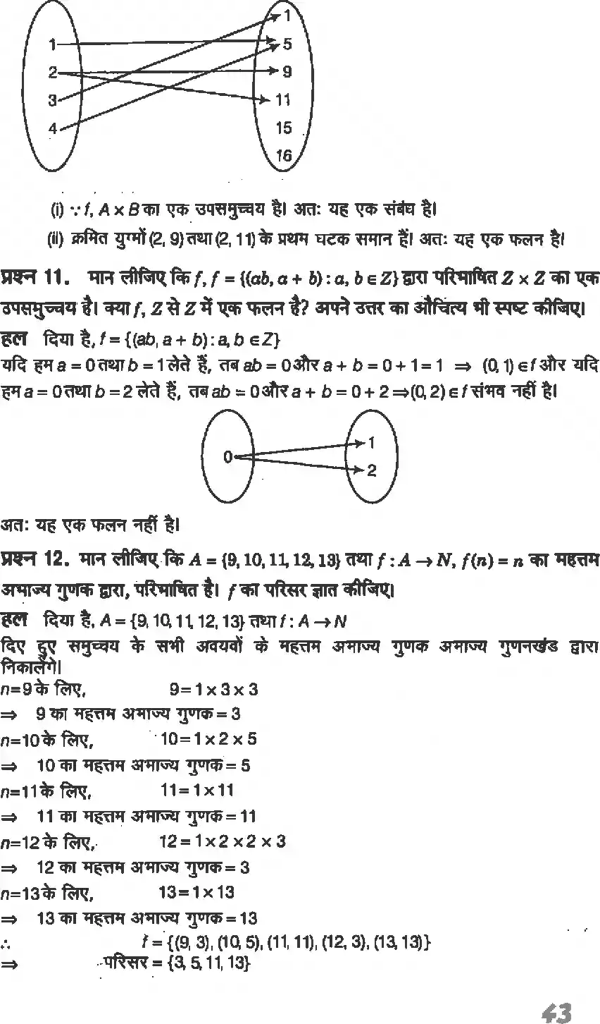 UP Board Solution 11 Maths 2. संबंध एवं फलन Image 15
