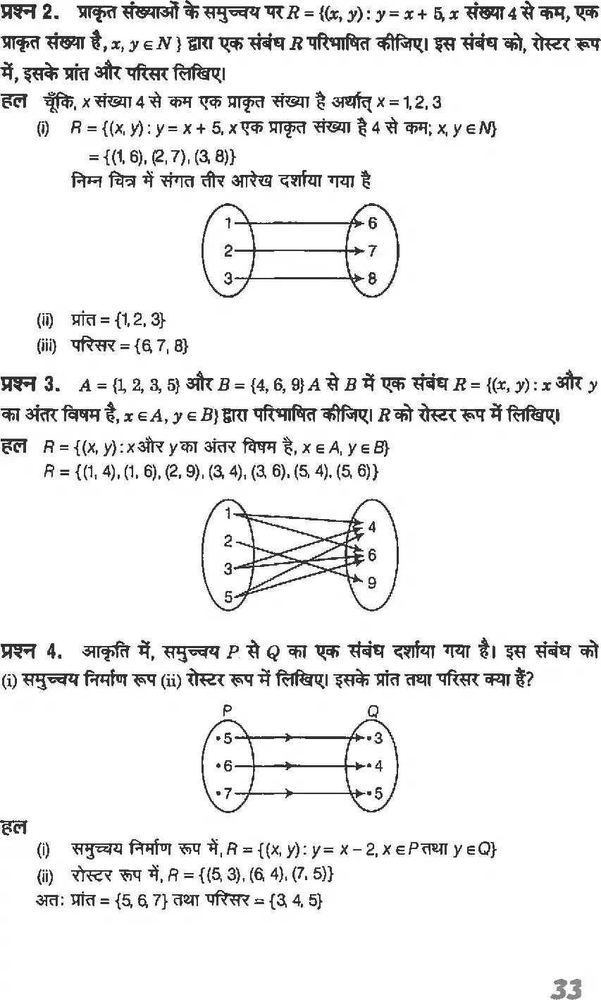 UP Board Solution 11 Maths 2. संबंध एवं फलन Image 5