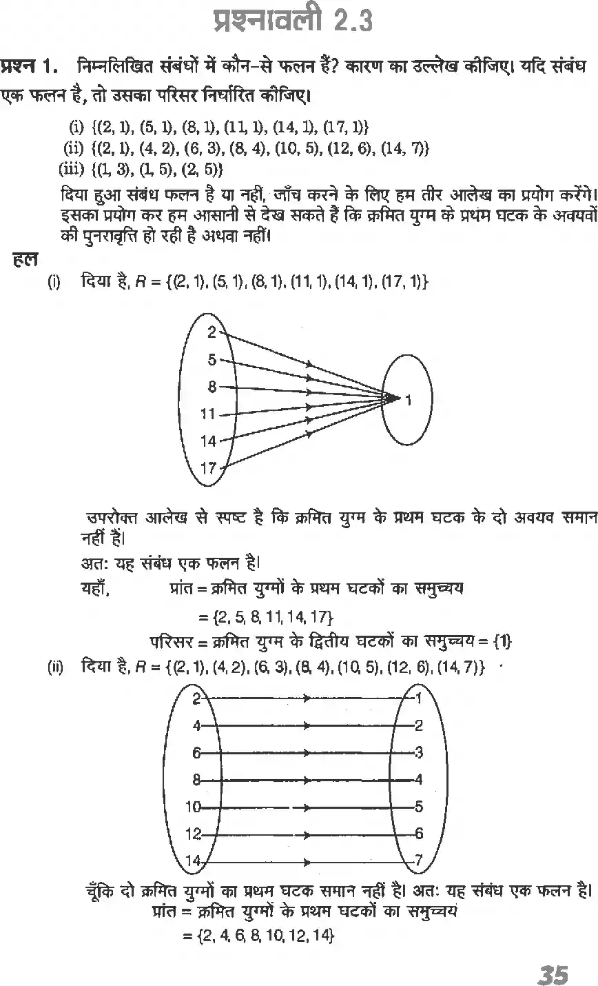 UP Board Solution 11 Maths 2. संबंध एवं फलन Image 7