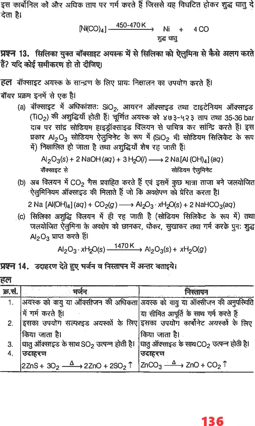 UP Board Solution 12 Chemistry 6. तत्वों के निष्कर्षण के सिद्धांत एवं प्रक्रम Image 6