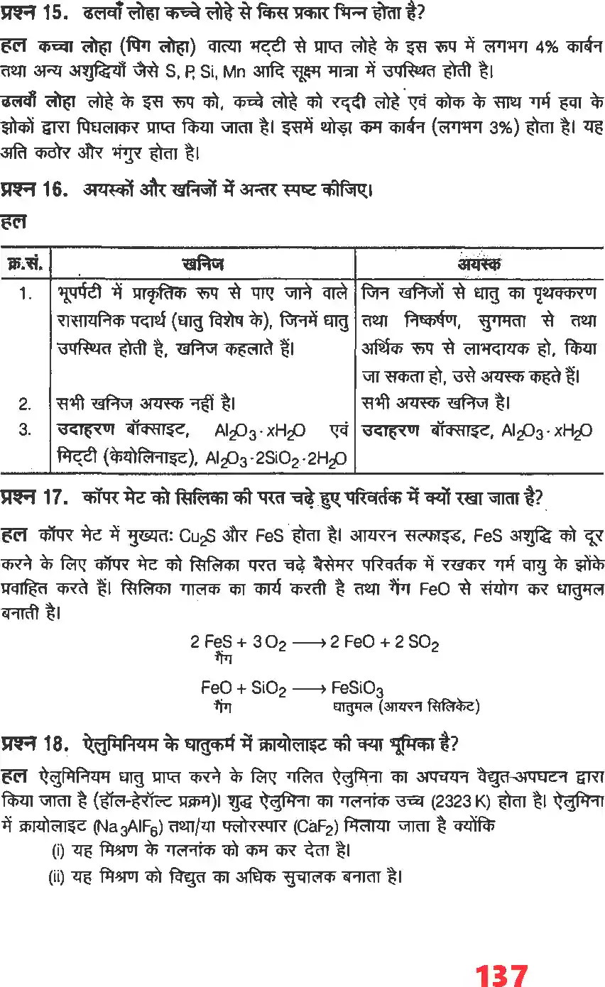 UP Board Solution 12 Chemistry 6. तत्वों के निष्कर्षण के सिद्धांत एवं प्रक्रम Image 7