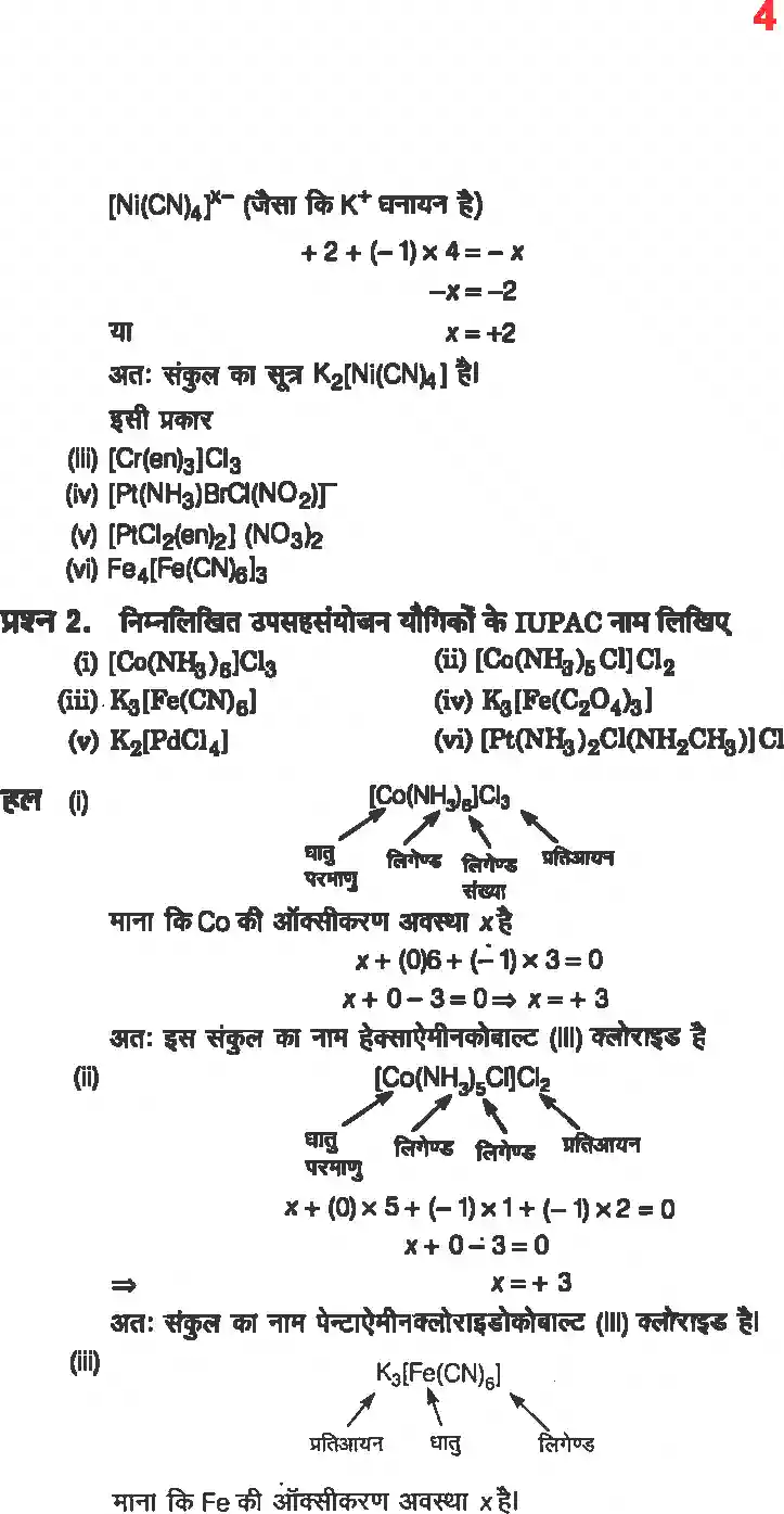 UP Board Solution 12 Chemistry 9. उपसहसंयोजक यौगिक Image 2