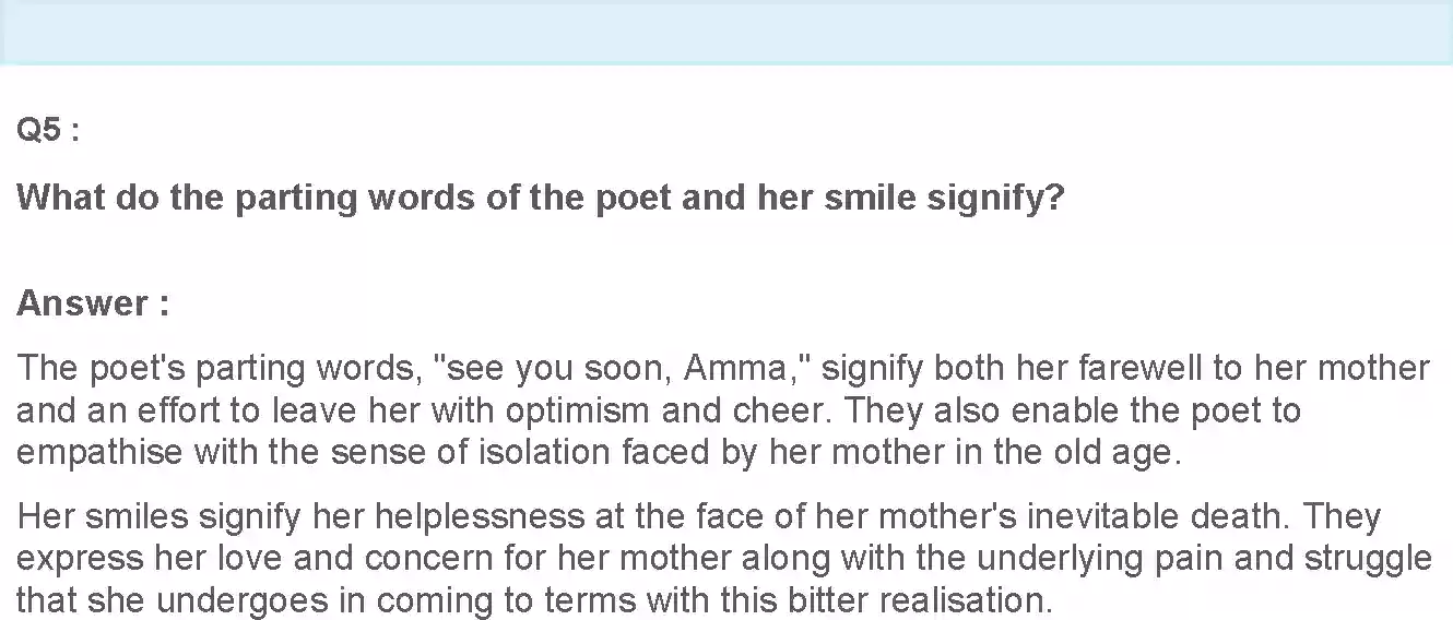 UP Board Solution 12 English 7. My Mother at Sixty-Six Image 3