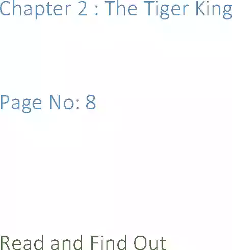 UP Board Solution 12 English 2. The Tiger King Image 1