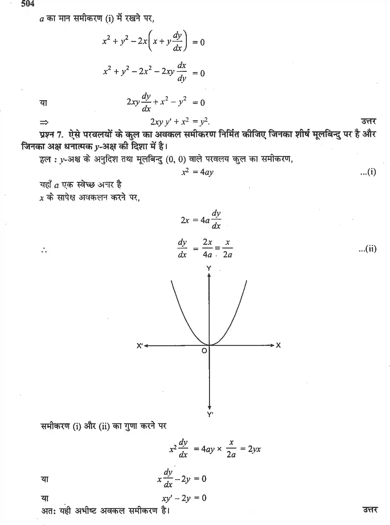 UP Board Solution 12 Maths 9. अवकल समीकरण Image 10
