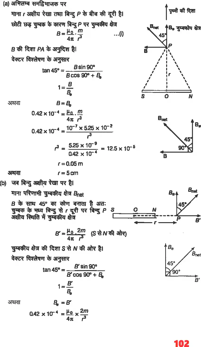 UP Board Solution 12 Physics 5. चुंबकत्व एवं द्रव्य Image 11