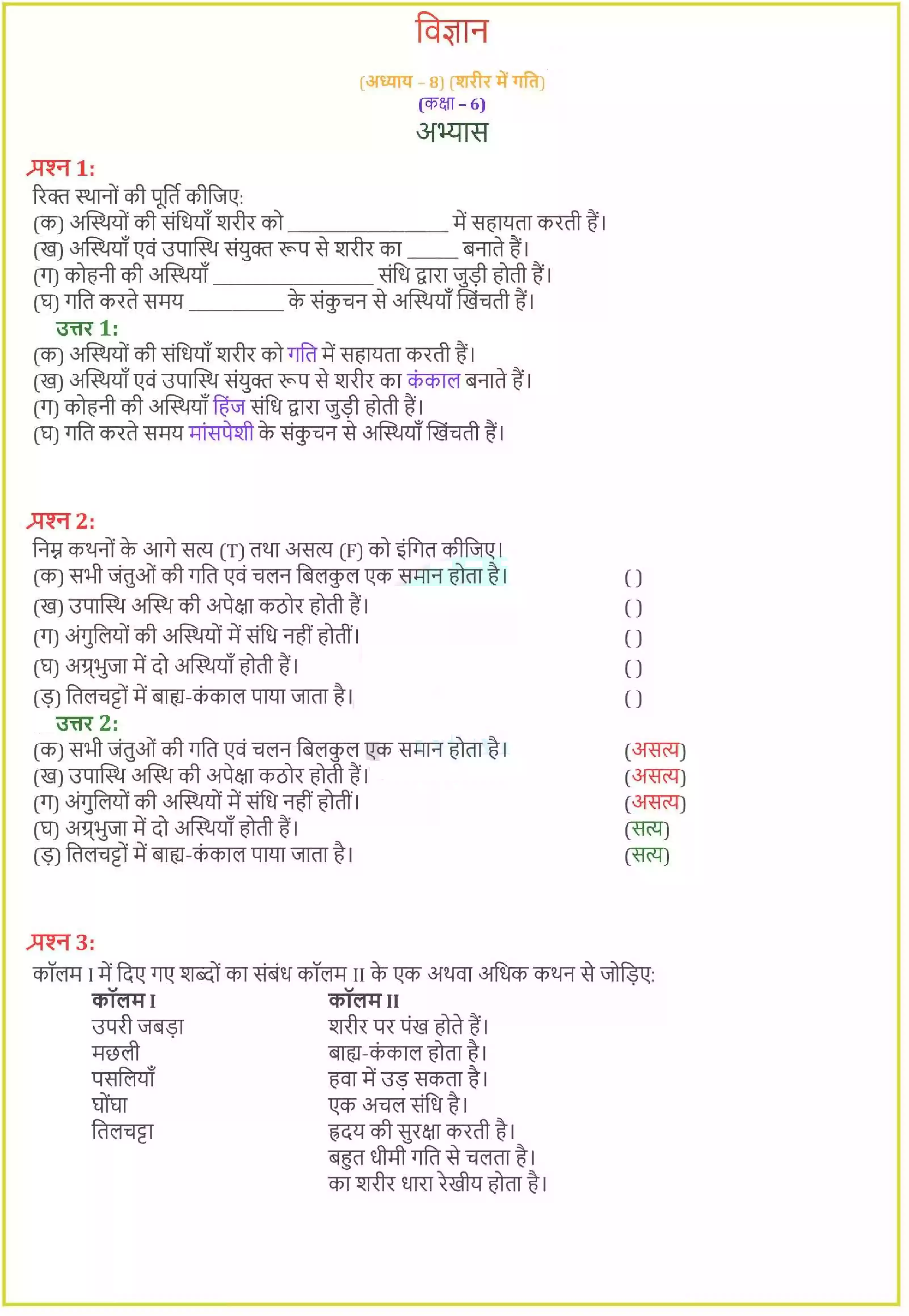 UP Board Solution 6 Science 8. शरीर में गति Image 1