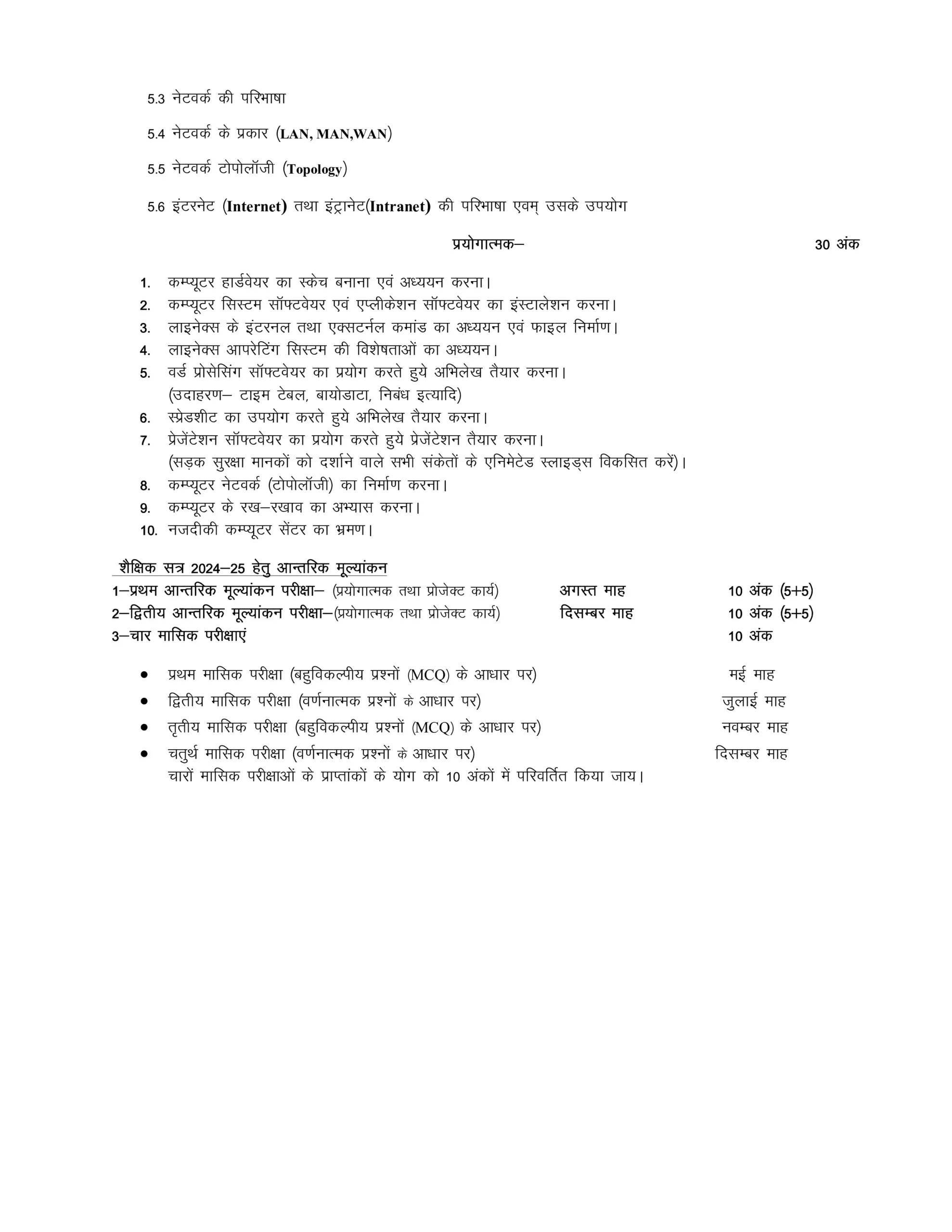 UP Board Syllabus 2025-26 Class 9 All Subjects