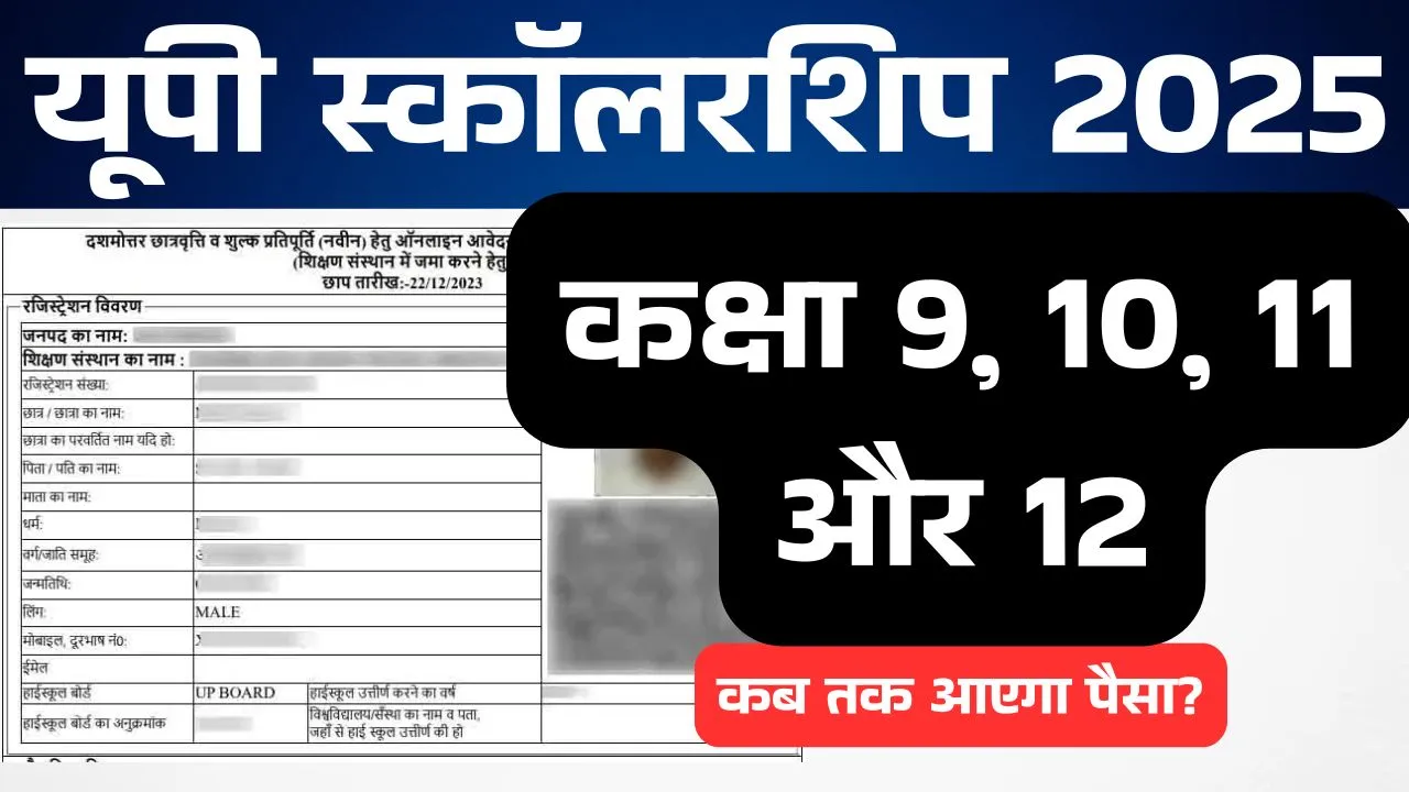 UP Scholarship Update: कब आएगी 9वीं, 10वीं, 11वीं और 12वीं की स्कॉलरशिप