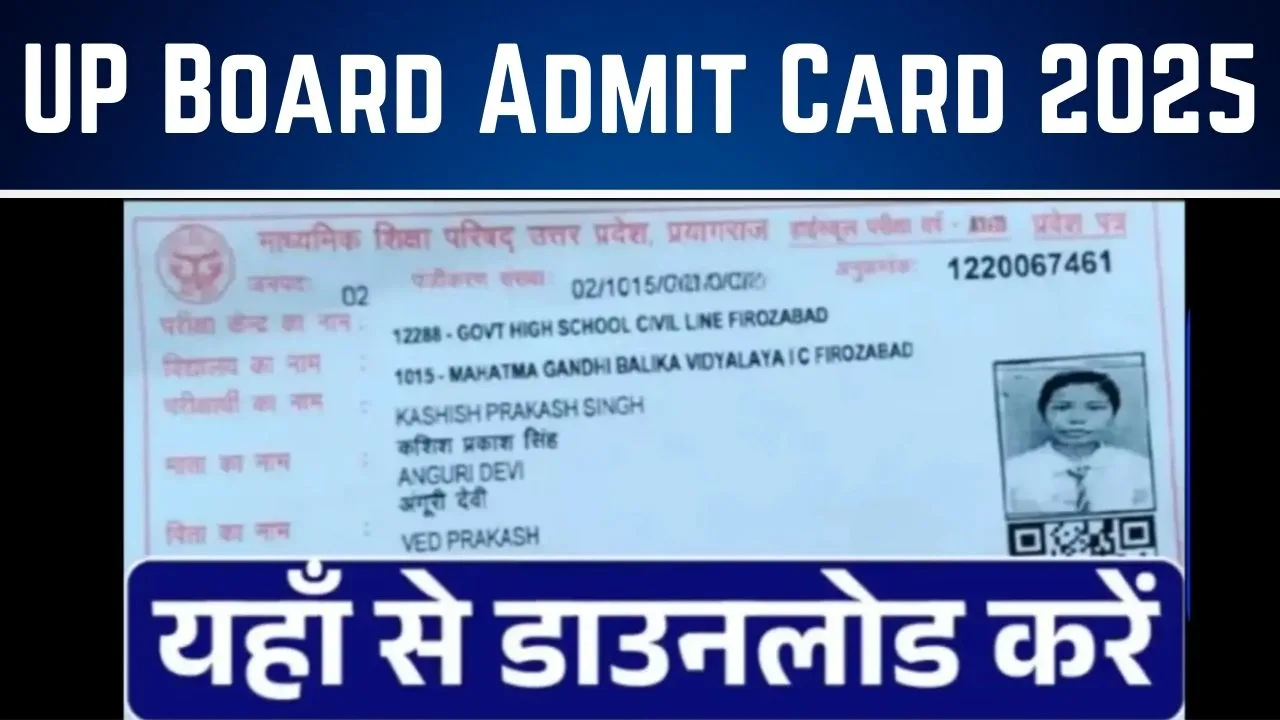 UP Board Admit Card 10th and 12th 2025